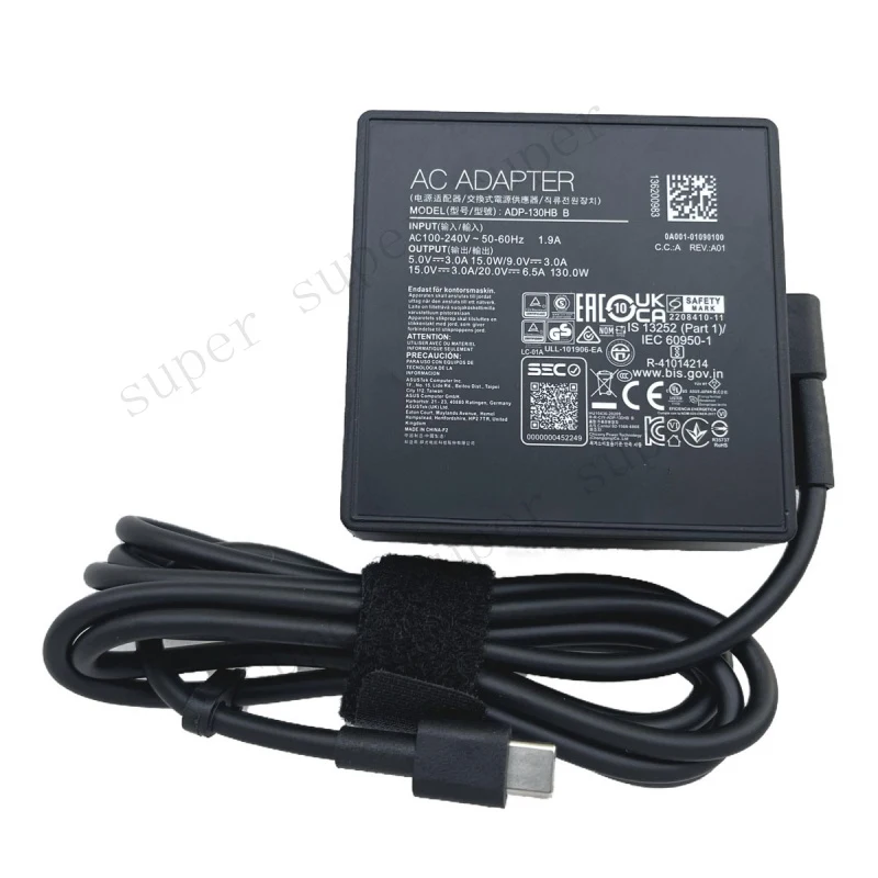 

S+ 20V 130W Type-C AC Adapter Charger For ASUS ROG Flow X13 GV302XU-MU011W Laptop