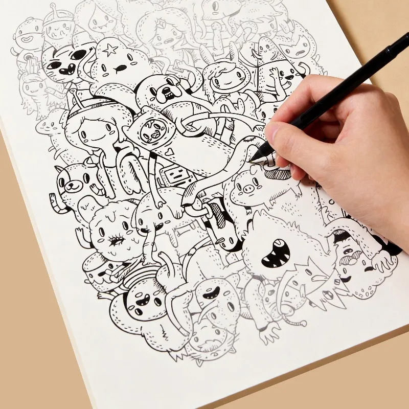 A Healing Graffiti Coloring Book, High-definition Mandala Line Drawing Coloring Album, Immersive Drawing Book, 24 Pages