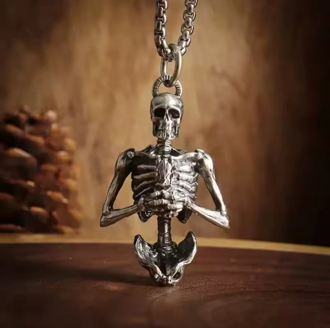 Punk Style Punished Man Skull Pendant Necklace Men Vintage Creative Hip Hop Personalized Necklace Party Jewelry Accessories image 3