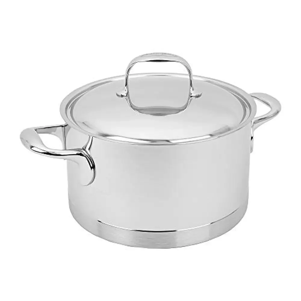 7-Ply Stainless Steel Casserole 4.2-qt Oven Safe Optimal Heat Distribution Stay-Cool Handles Dishwasher Safe Made in Belgium