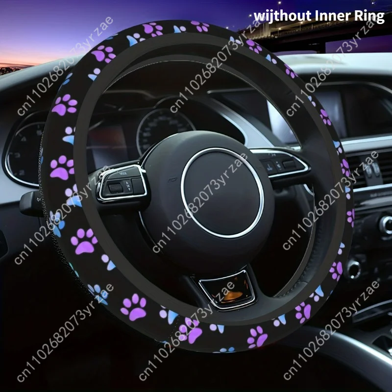 

Beautiful footprints Car Steering Wheels Cover Universal Type Environmental Friendly Comfortablenon-slip Steering Wheel Wrap