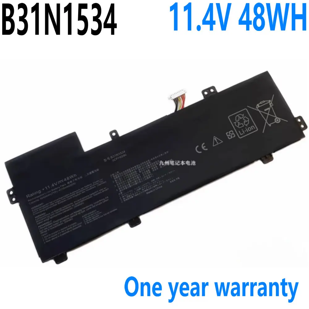 

11.4V 48Wh B31N1534 Laptop Battery For Asus Zenbook V510U U5000U UX510 UX510UW UX510UX UX510UX-CN047T 0B200-02030000