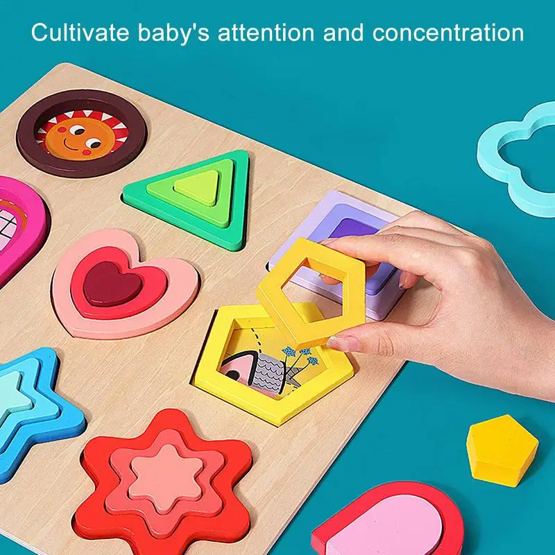 Wooden Puzzles For Kids Animal Puzzles Wooden Fine Motor Skills Toy Montessori STEM Early Educational Toys For Kids Boys Girls