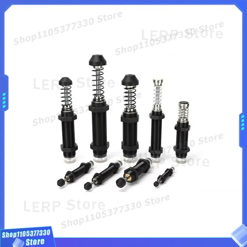 AD2525 Pneumatic Shock Absorber Brass Nickel Plated Quick Connector M25 Thread Buffer Stroke 25mm Non Adjustable AD Series
