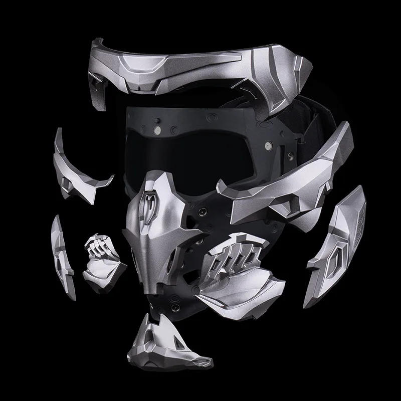 WOSPORT Apocalypse - Afterglow Mask Accessories Cyber Wasteland Terminator Silver Grey Carbon Fiber Color Armor