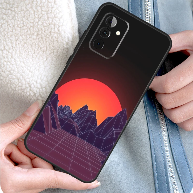 80S Vaporwave Retro Synthwave Sunset Phone Case For Samsung Galaxy A54 A34 A14 A15 A25 A35 A55 A53 A33 A13 A52 A32 A12 A51 A71