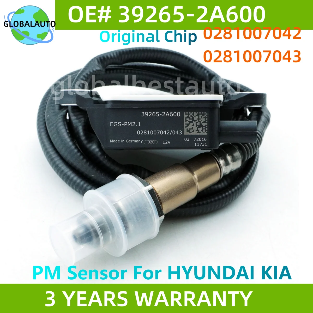 

39265-2A600 0281007042 Particulate Matter Sensor PM Sensor For Hyundai KIA RIO IV (YB, SC, FB) 1.4 CRDi 392652A600