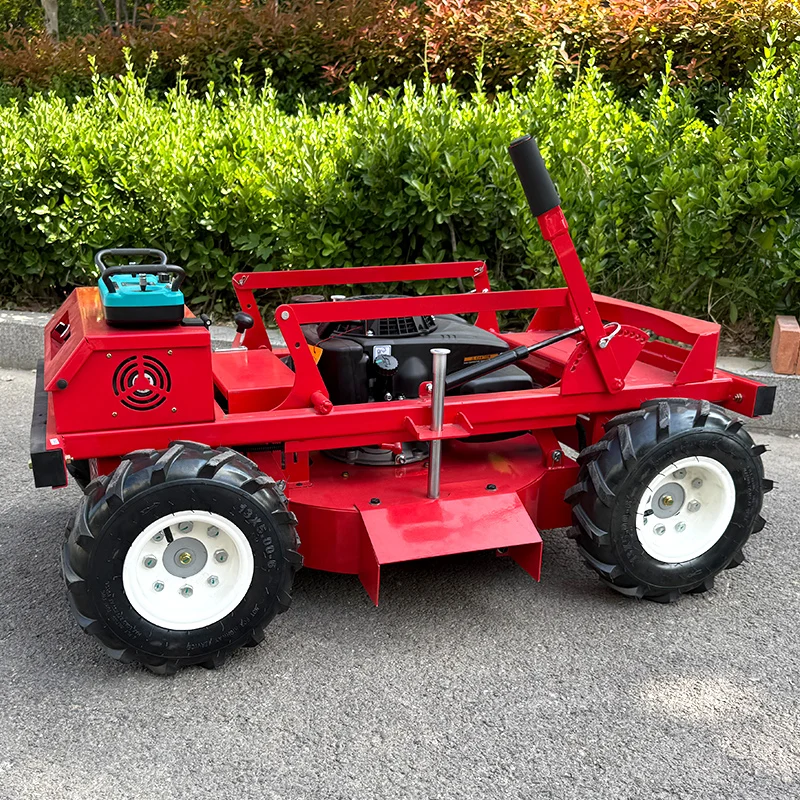 Customized All Terrain Remote Control Wheel Lawn Mower Snow Plow Robot Lawn Mower for Sale