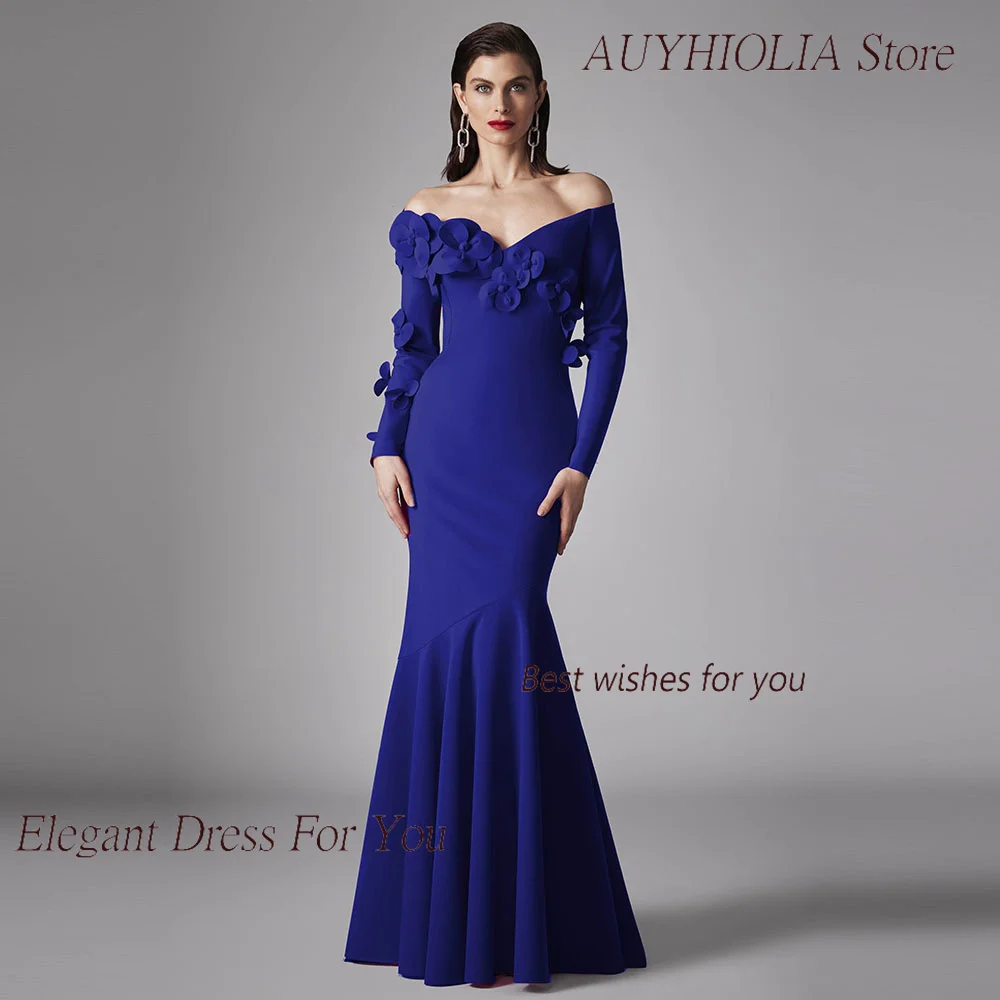 Crepe Mermaid Evening Dresses For Sexy Women 2024 정장원피스 Vestidos de festa Elegant Bodycon Formal Solid Cocktail Party Gown