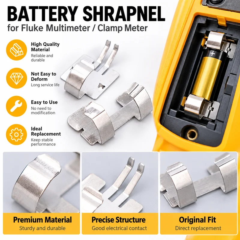 Multimeter Battery Spring Contact Shrapnel Replacement Parts For 101 106 107 Digital Multimeter 302+ 303 305 324 Clamp Meter