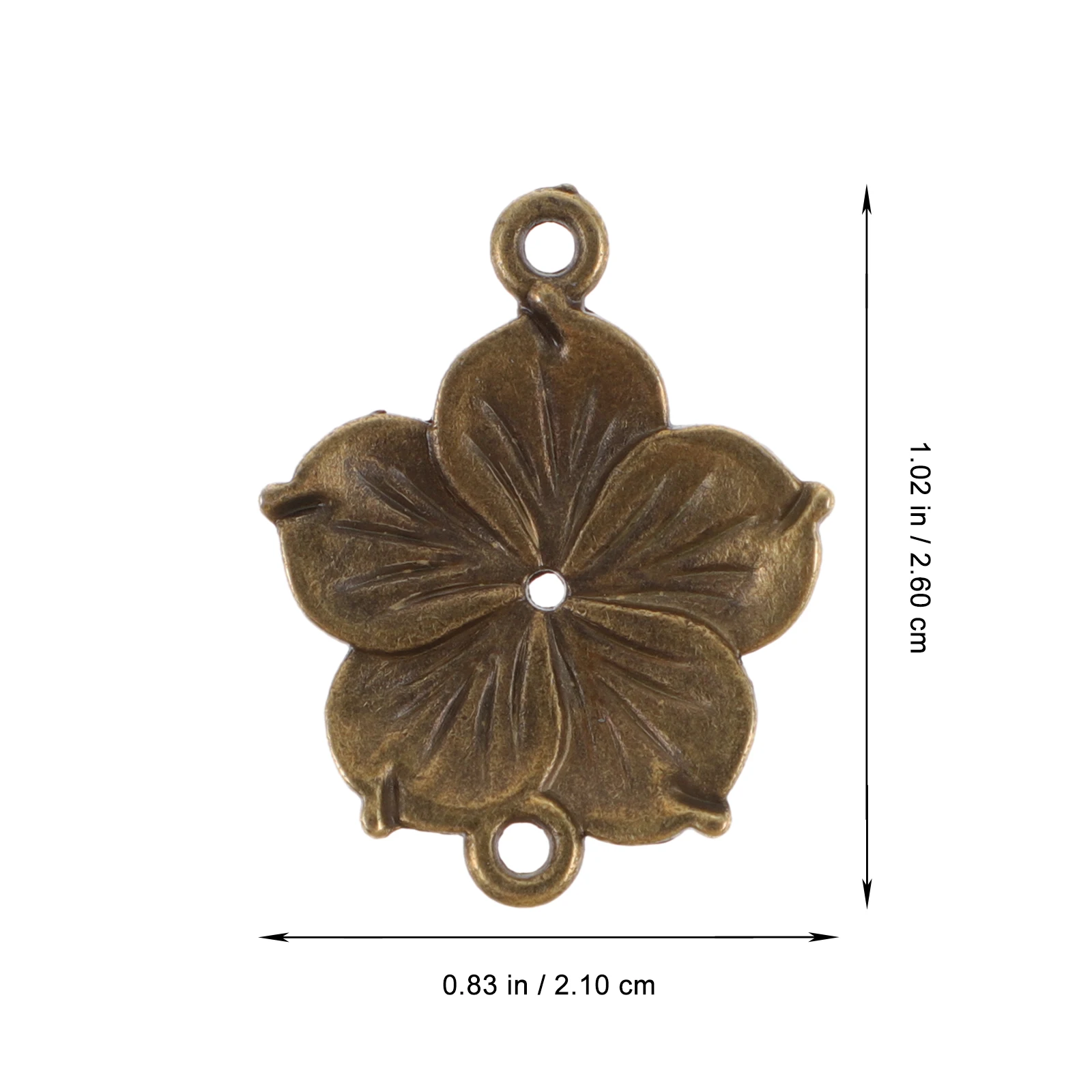 

50 Pcs Jewelry Flower Charms Accessories Bronze Connector Large Chain Necklace Jewellery