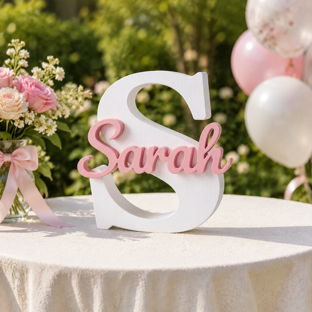 1 Stück personalisierte Namensschilder im Cartoon-Stil aus PVC und Holz, Dekoration für Schlafzimmer, Tischdekoration, Geschenk für Hochzeit, Geburtstag, Sommerabschlussfeier, Weihnachten