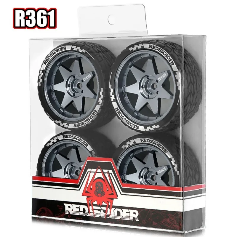 4 szt. 1/10 65mm Metalowe Felgi z Oponami, Sześciokąt 12mm do Tamiya TT01 TT02 TT02B TA06 XV01 XV02 PTG-2 1/10 RC Samochód Wyścigowy Części Tuningowe