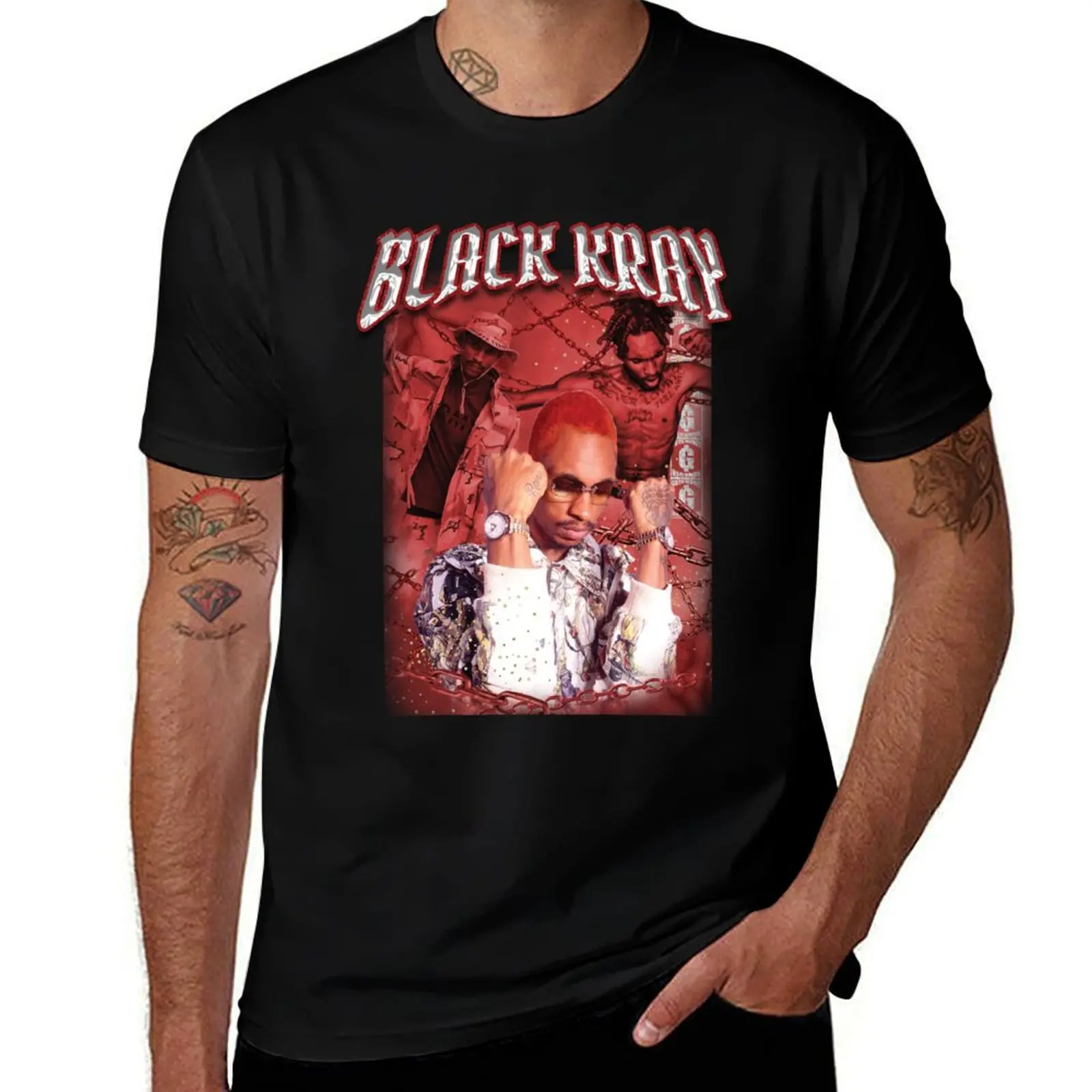 

Black Kray Vintage Bootleg Shirt T-Shirt Aesthetic clothing cheap stuff oversizeds mens graphic t-shirts big and tall