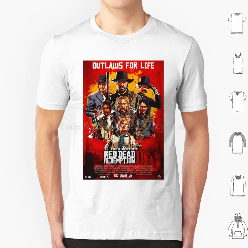

Футболка Артура Моргана Outlaw For Life, большие размеры, 100% хлопок, Артур Морган, ковбой, Rdr, игровая Западная игра, Ps4, игровая лошадь
