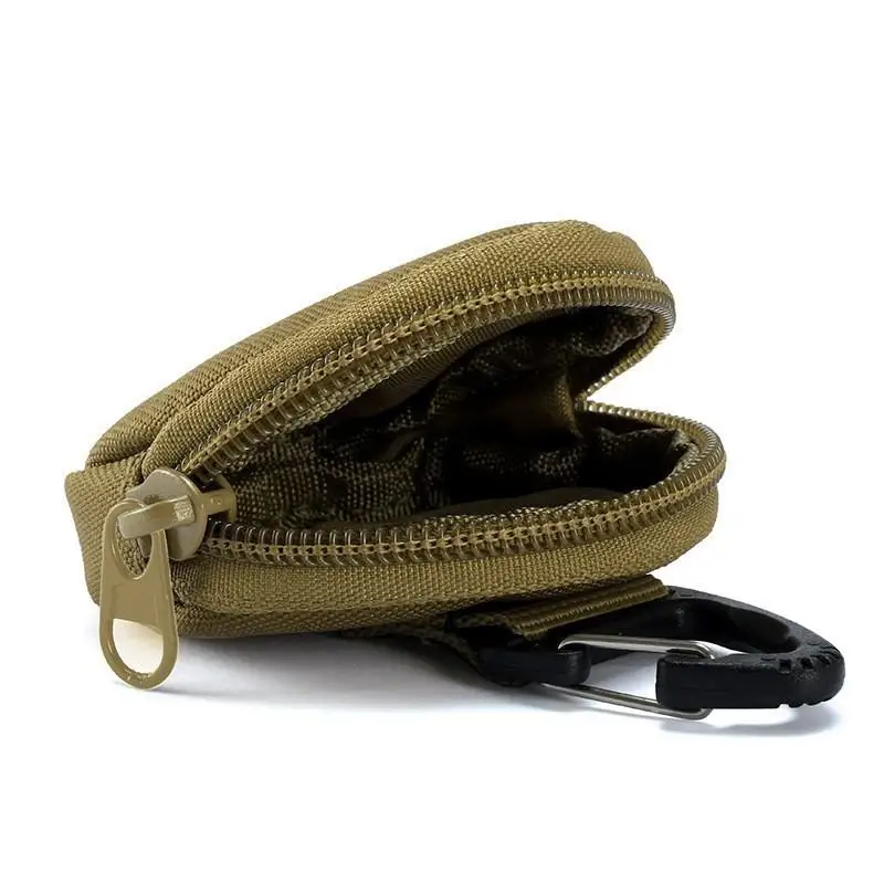 

Sports Outdoor Tactical Earphone Case Hanging Key Case Round Mini Coin Purse Simple Fashionable Storage Bag