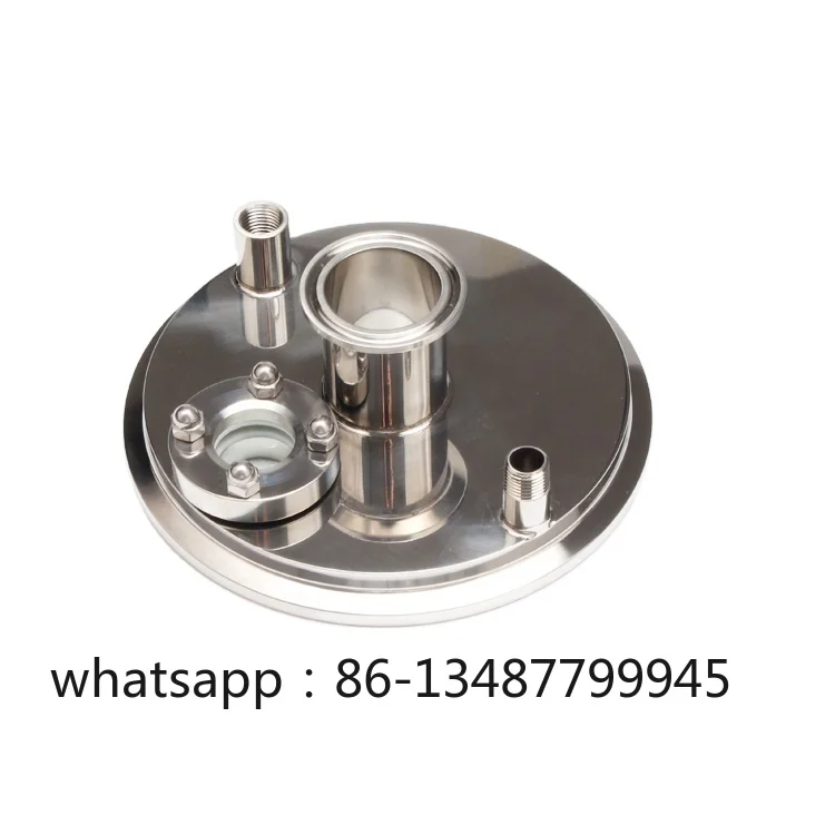 

Индивидуальная глухая пластина с тройным зажимом из нержавеющей стали 304, 6 дюймов, с наконечником, резьбой NPT и фланцевым стеклом