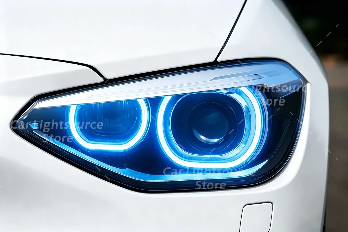 Yellow Angel Eyes DRL Boards For BMW 1 Series F20 F21 2012-2015 Xenon Headlight Daytime Running Lights Module Amber Blue Red image 3
