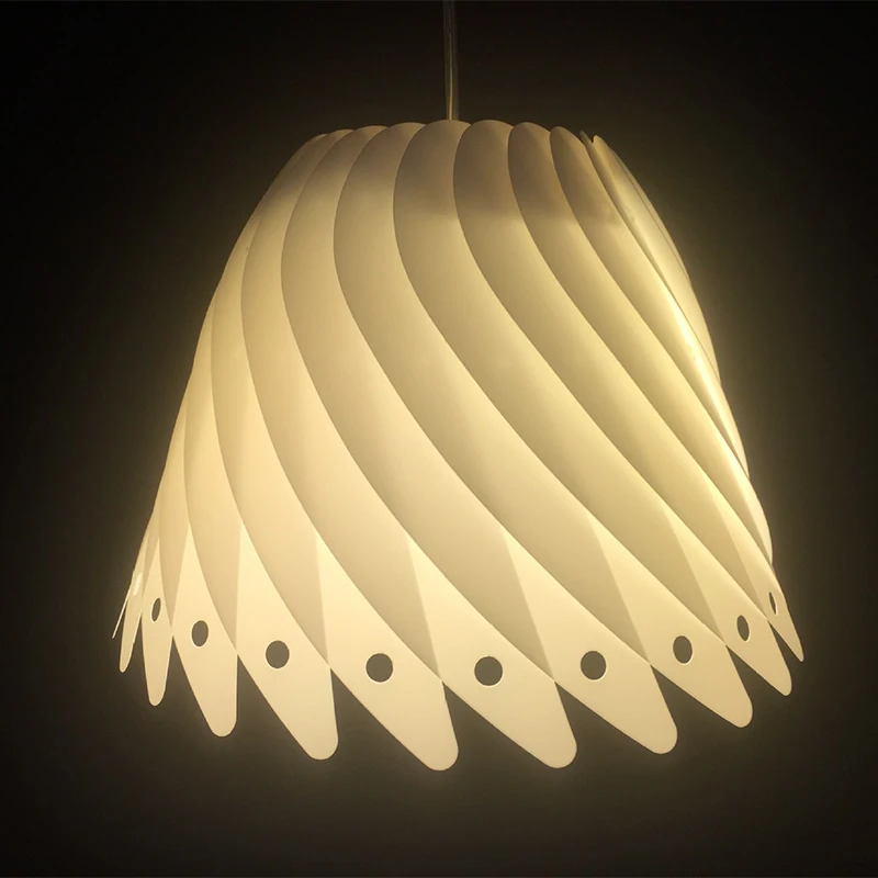 Modern DIY Puzzle Lamp Shade Nordic Pendant Plastic Lampshade Decoration Chandelier Hanging Lighting Home Accessories