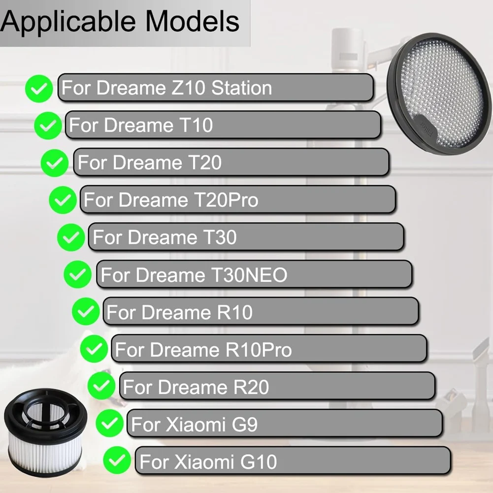 Removable Optimal Performance Hepa Filter For Dreame T10, T20, T20pro, T30, T30NEO, R10, R10pro, R20 Upright Vacuum Cleaner Acce