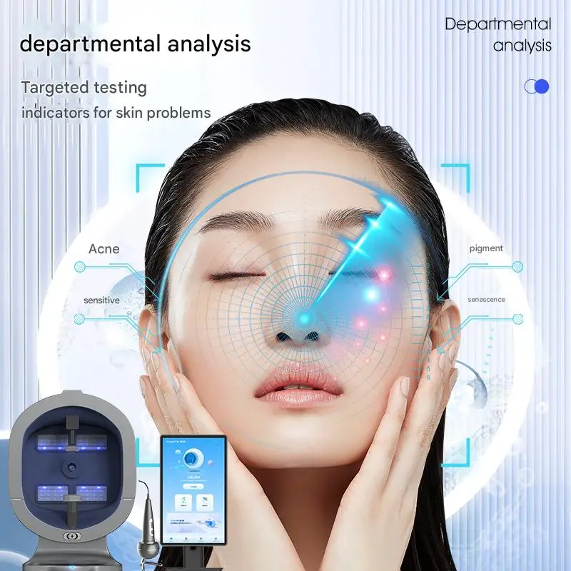 X5-AI Skin Image Analyzer 11 Spectral Imaging Technology 9 Types of Skin Detection Professional Facial Skin Scanner with AI System Wrinkle Pigme ntation & Pore Analysis Device for Salon Spa & Beauty Clinic Use CE