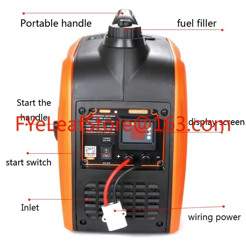 Draagbare generator AC120/240v DC 48v Benzine-omvormer Autogenerator Range Extender