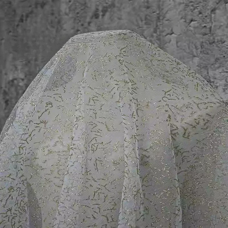 

Белый пузырь, шифоновая прозрачная ткань с блестками, высококачественный материал для свадебного украшения фона, платье, сделай сам, ремесло, шитье