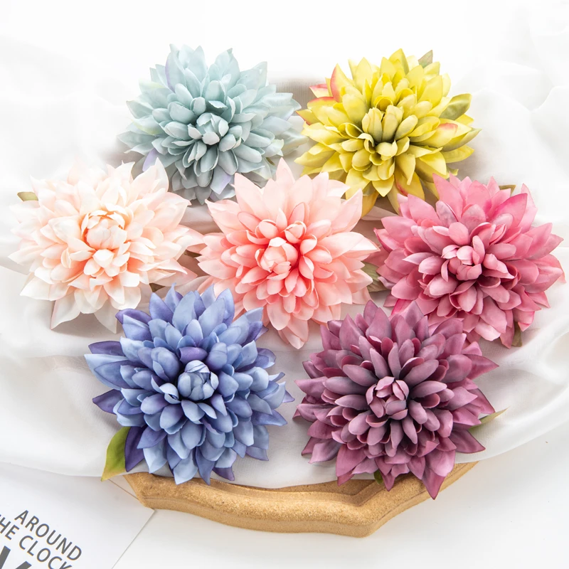 5/10 Pcs Silk Artificial Flowers White 12 cm Gerberas Wholesale Holiday Decorations Home Table Wedding Wreaths Outdoor DIY Gifts