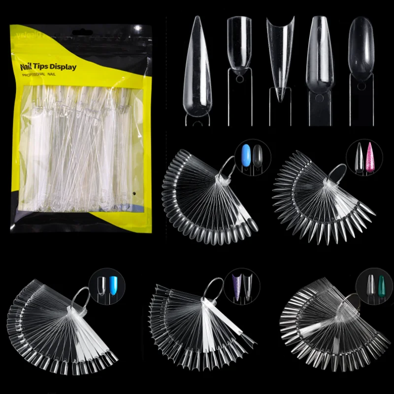 50 pçs dicas de unhas profissionais exibir placa de cor do prego cartão diy prática unha polonês remendo mostrando prateleira ferramenta prática do salão de beleza