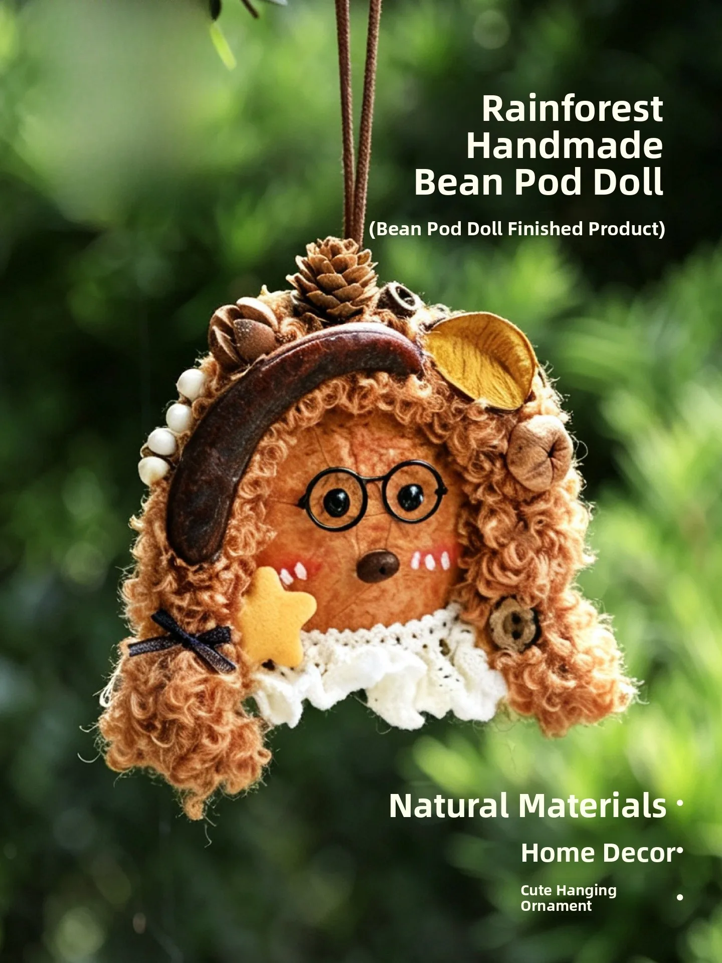 Minozawa Handmade Natural Fruit  Doll Plush Toy Cute Birthday Gift Handbag Pendant Kids Playful Learning Tool