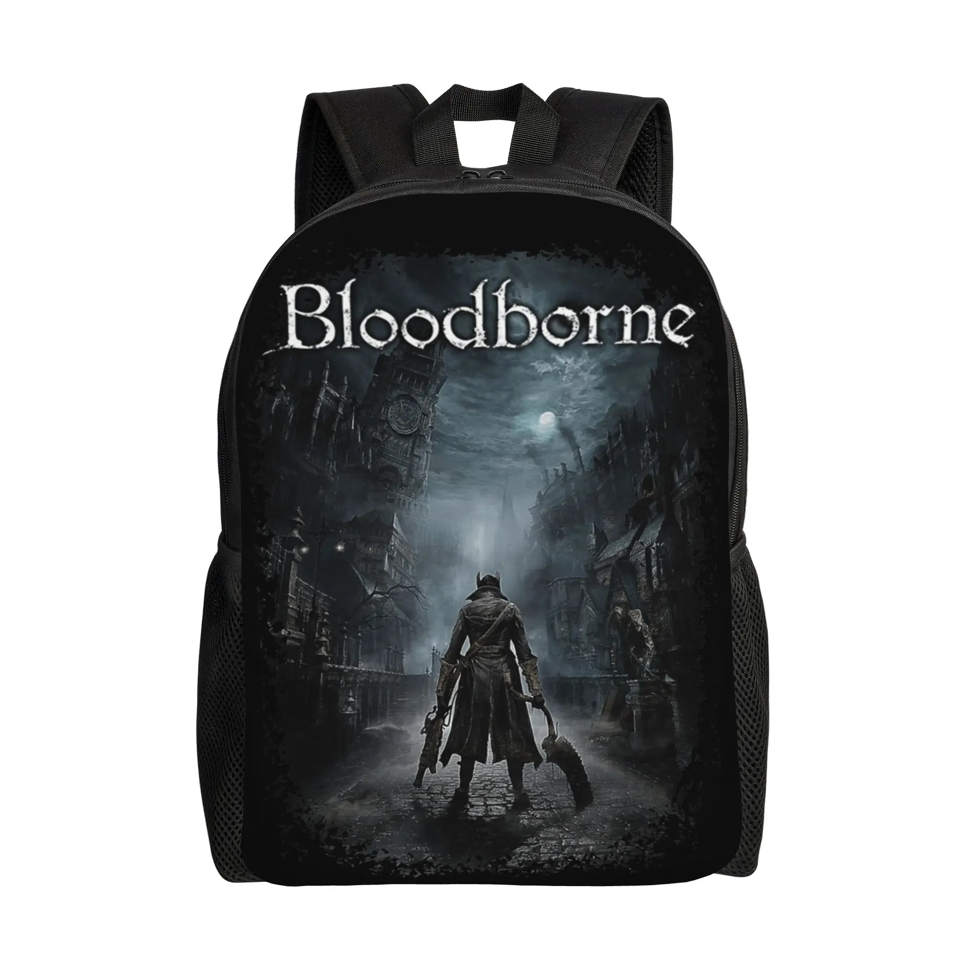 

Main Hunter in Yharnam For Gamers Bloodborne Backpack Student Print Backpacks Elegant High School Bags Daily Rucksack