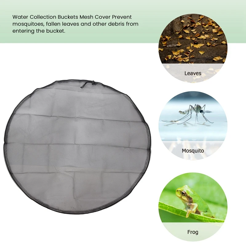 PORK-3 قطع غطاء شبكي لبرميل المطر، غطاء دلاء جمع المياه، أداة حصاد الخزان، شبكة برميل المطر