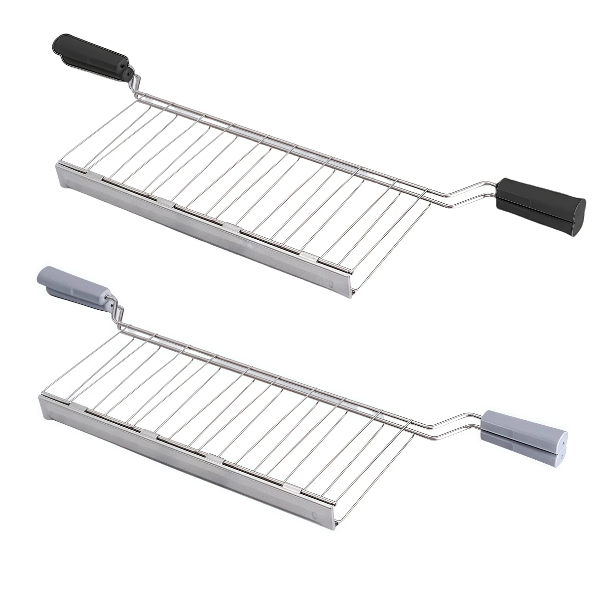 Stainless Steel Sandwich Cage Bread Holder Clip For Toaster Bread Maker 43cm Kitchen Gadget Toasting Tool Black Grey