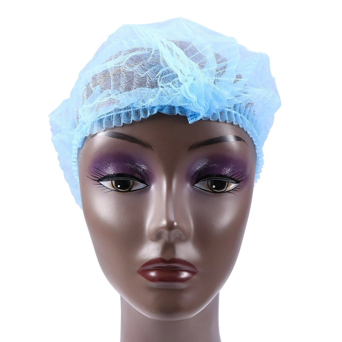 

100pcs Disposable Non-Woven Hair Caps Breathable Foldable Dandruff Dirt Protection For Food Service Medical Lab Caps