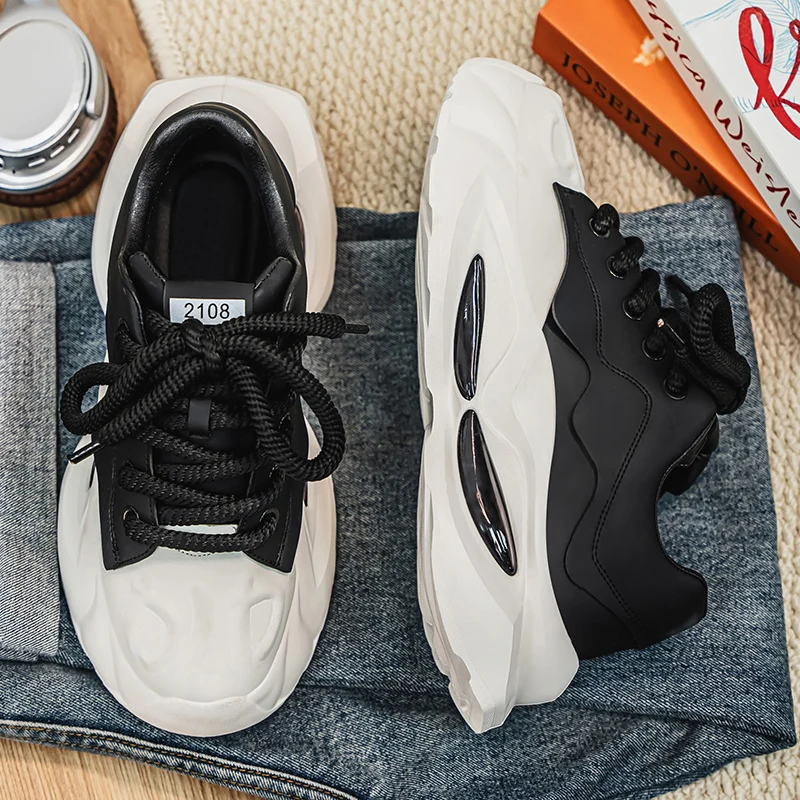 Men Air Cushion Dad Shoes Lightweight Soft Thick Platform Sneakers Fashion Daily Casual Walking Shoes  Size 39‑44