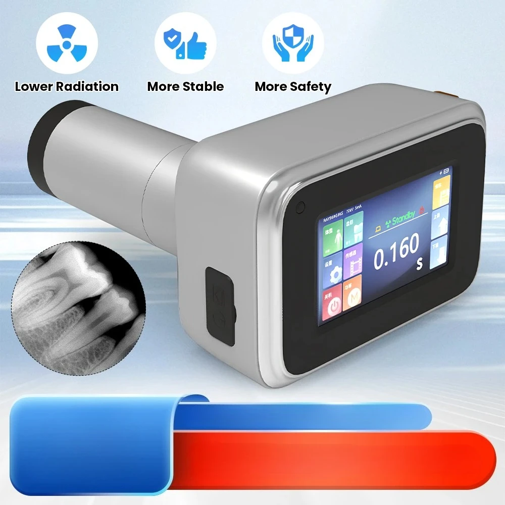 Portable Dentals Digital Camera X-ray Machine Touch Clour LCD Screen High Frequencys 70KV,2.5mA Dentals EquipmentHuman or Vet