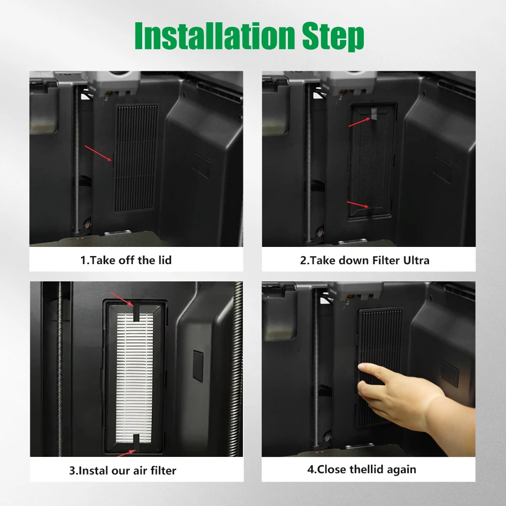 Für Bambu Lab P2S Luftfilter HEPA 13+ Aktivkohle-Kombi-Luftfilter Ultra für Bambulab X2D P2S 3D-Drucker Zubehörteile – Detail 3