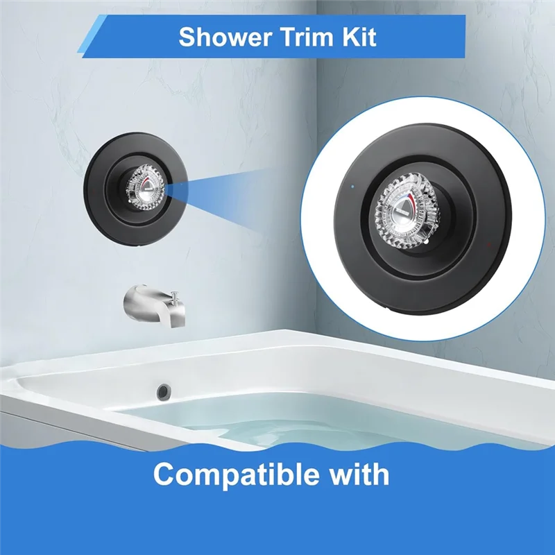 

N04R Matte Black Shower Trim Kit For Moen T470 31661SN Shower Trim Kit And Tub/Shower Trim For Moen 1225 Trim Kit,