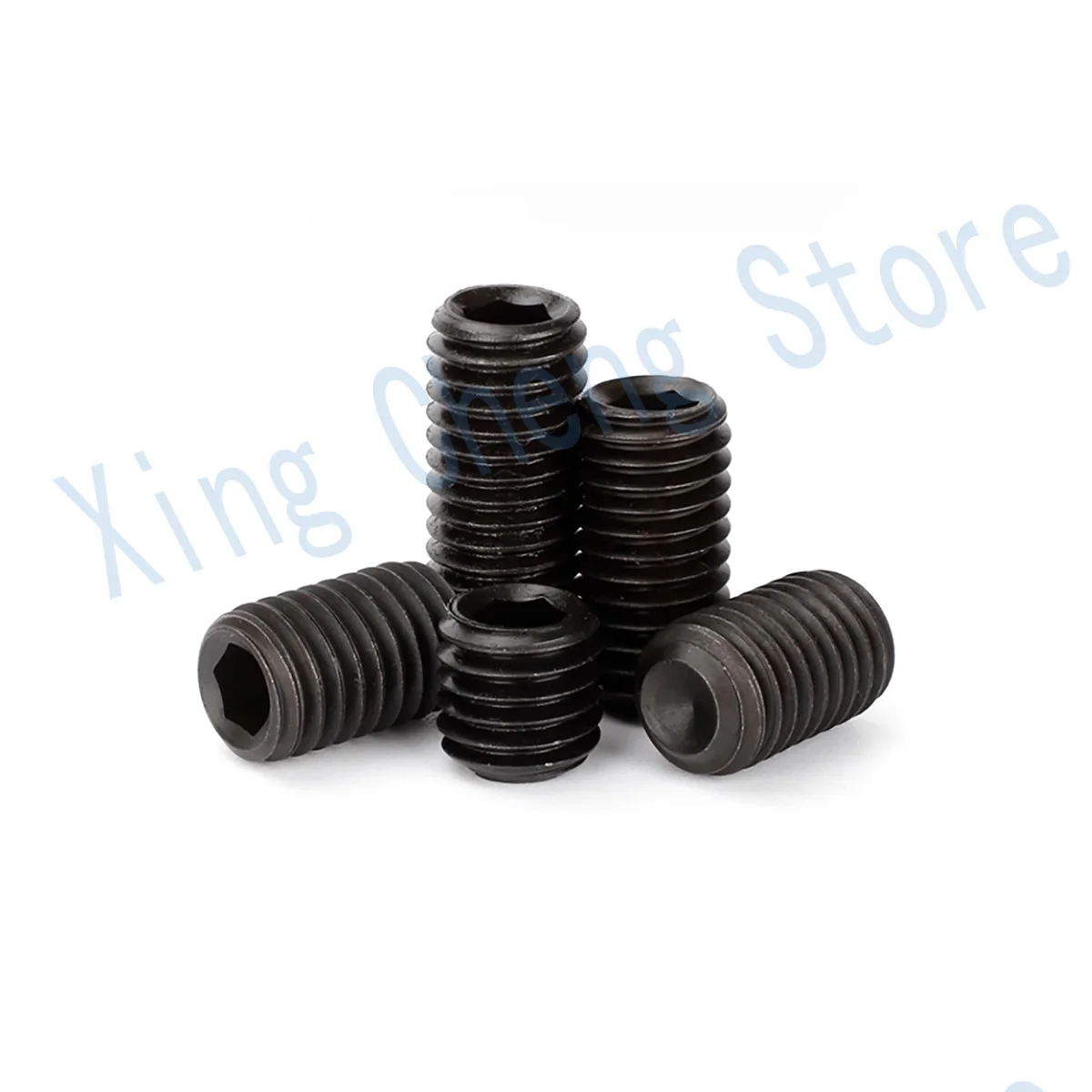 10pcs/lot  M2 M2.5 M3 M4 M5 M6 M8 M10 12.9 Grade Headless Cup Point Set Screw Carbon Steel Hex Socket Screw