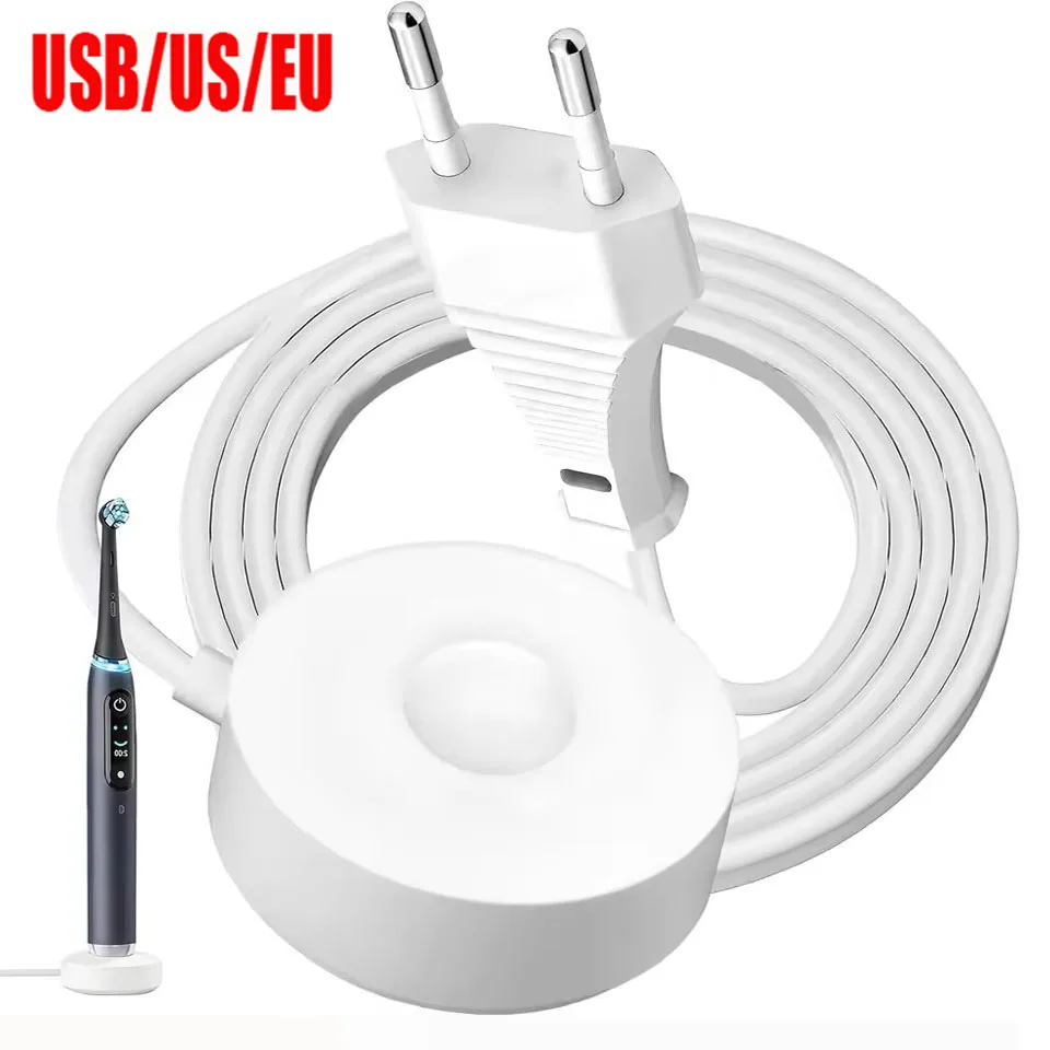 Adaptador de Base de Carregamento USB/EU/US de Substituição para Escova de Dentes Elétrica Oral B iO9S iO10S iO7 iO8 iO9 Series, Carregador 100-240V 3768