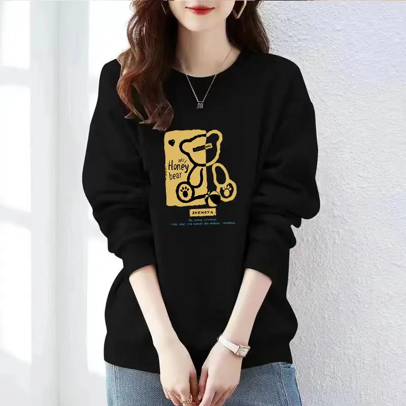 Dames Pullover Top Fleece Sport Essentieel Basic Harajuku Mode Kpop Emo Nieuwigheid Ronde hals Damessweatshirts met Orint On