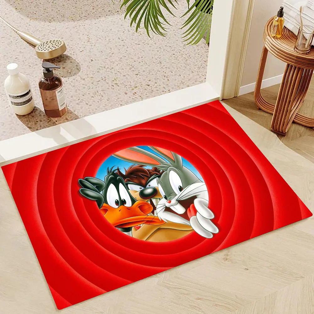 1pc L-Looney Tunes Bathroom Absorbent Mats Anti-Slip Mats Home Decor Supplies Carpets Home Kitchen Floor Mats