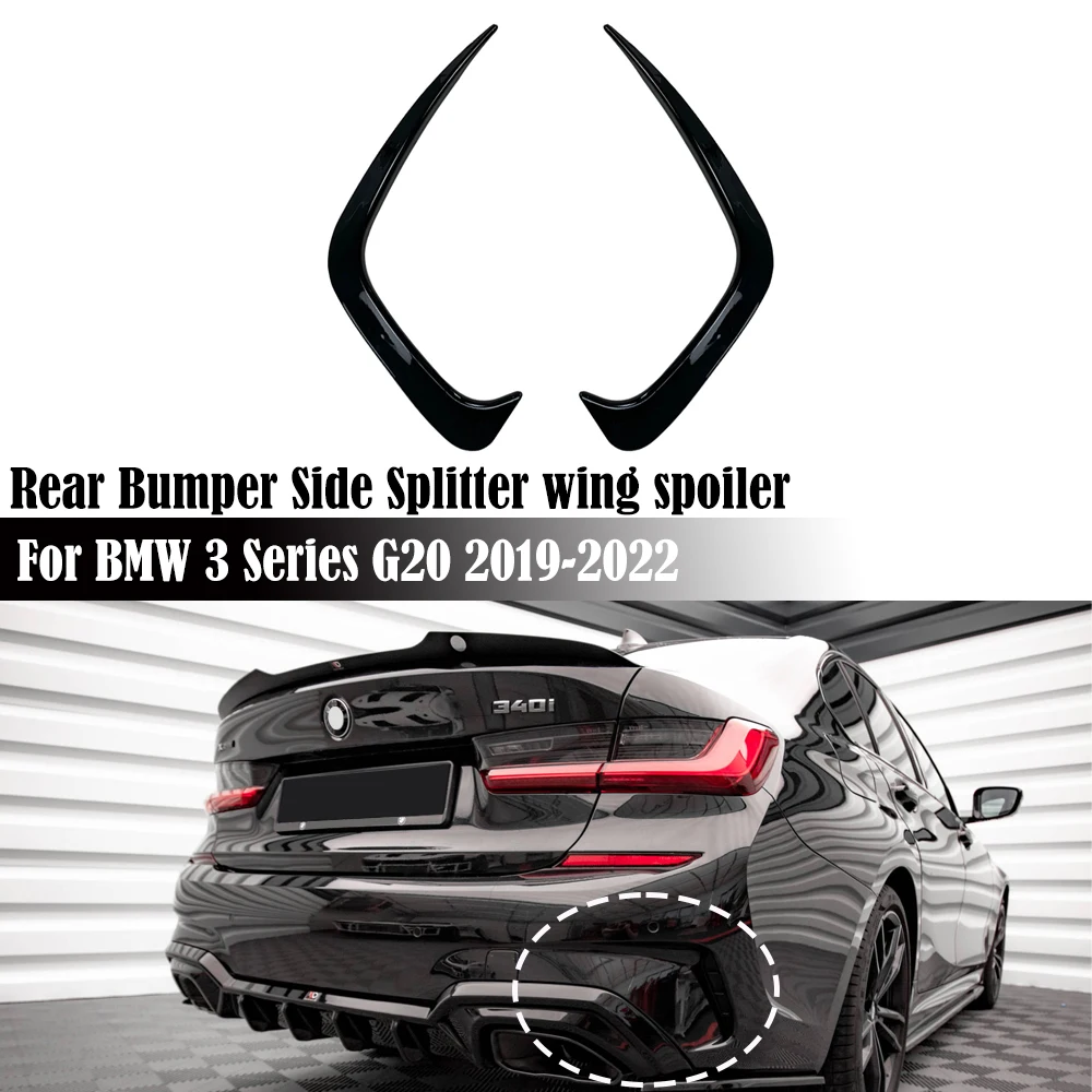 

Car Rear Bumper Air Outlet Cover Trim Splitter Wing Spoiler For BMW 3 Series G20 Sport Edition 318I 320I 330I 2019-2022
