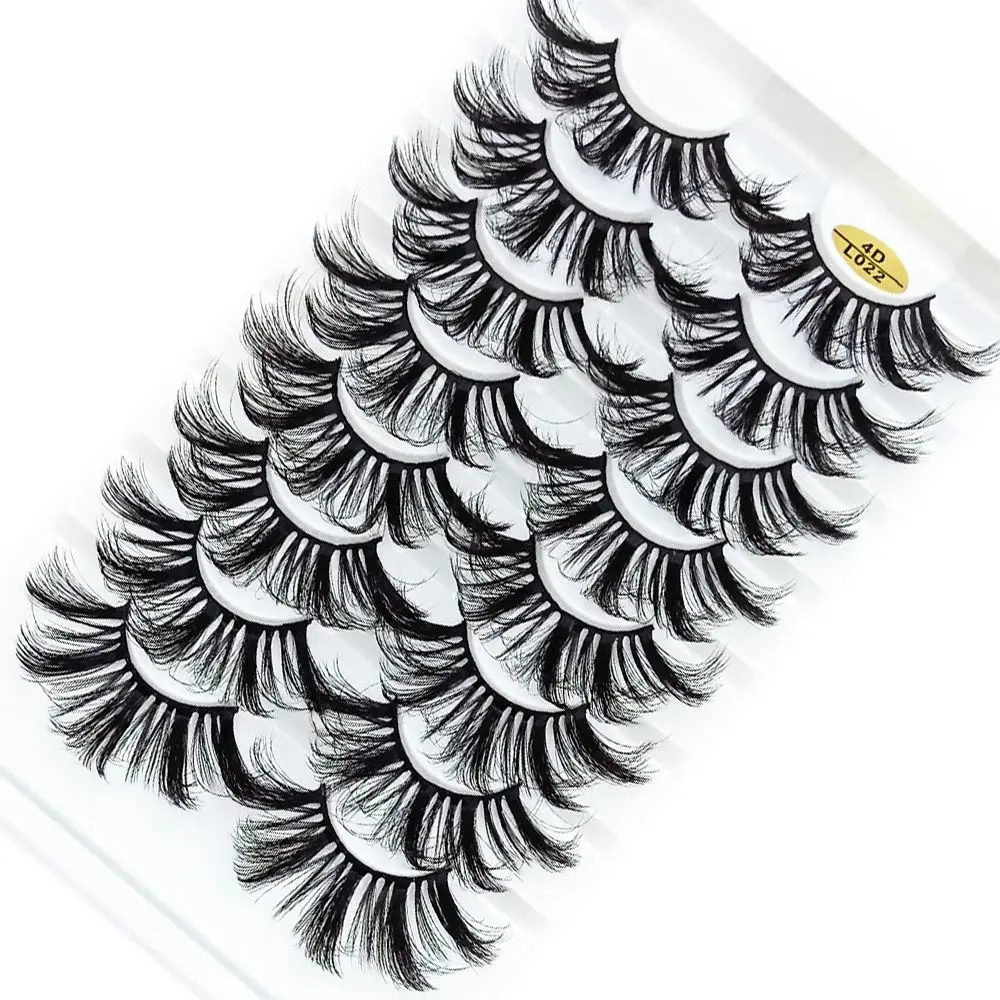 Cruelty-free Handmade Long Natural Multilayered Effect Full Volume Thick 4D Mink Eye Lash Extension False Eyelashes 25MM Lashes