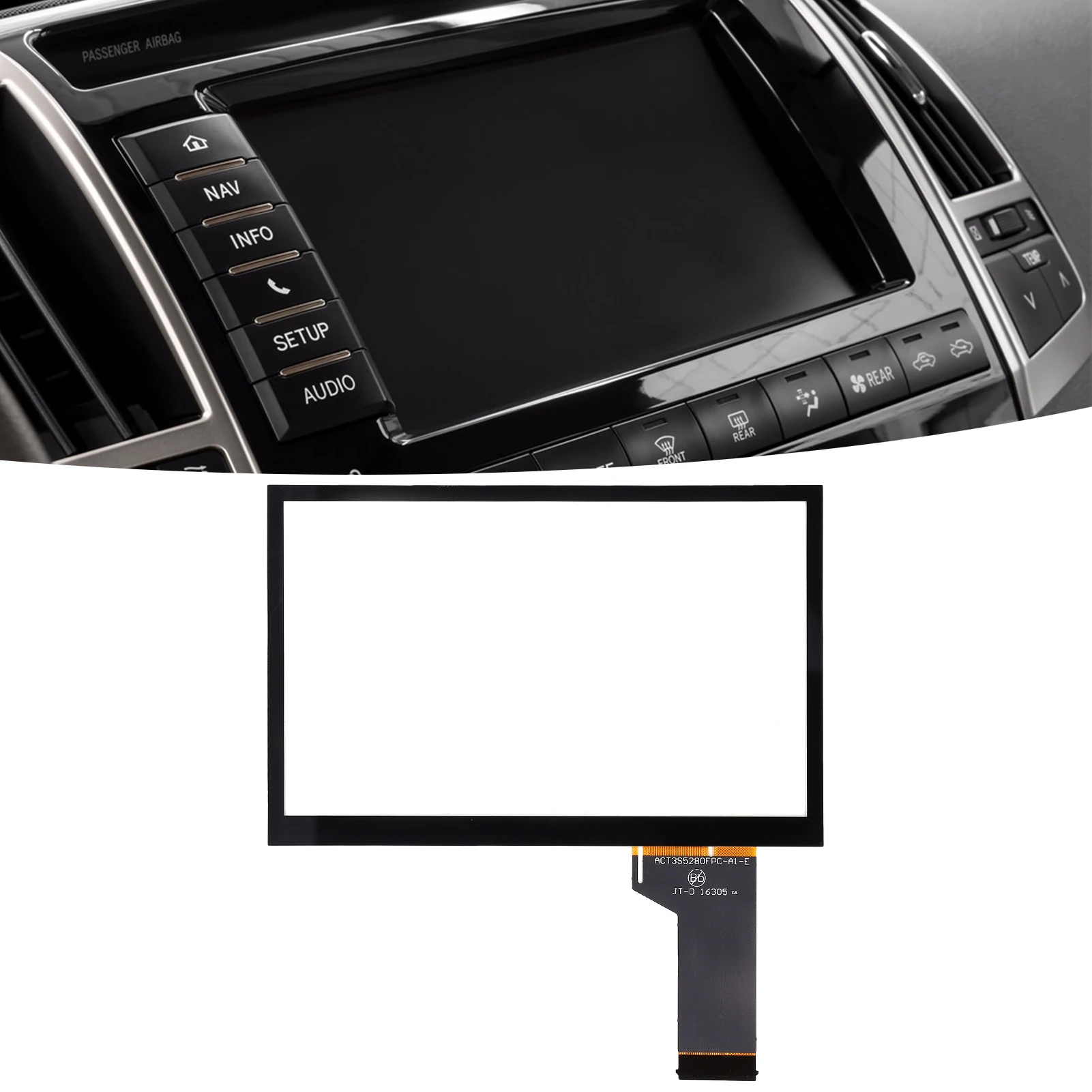 Car LCD Touch Screen Digitizer TDO‑WVGA0633F00039 CD DVD Touch Screen Replacement for MIB Car Accessories