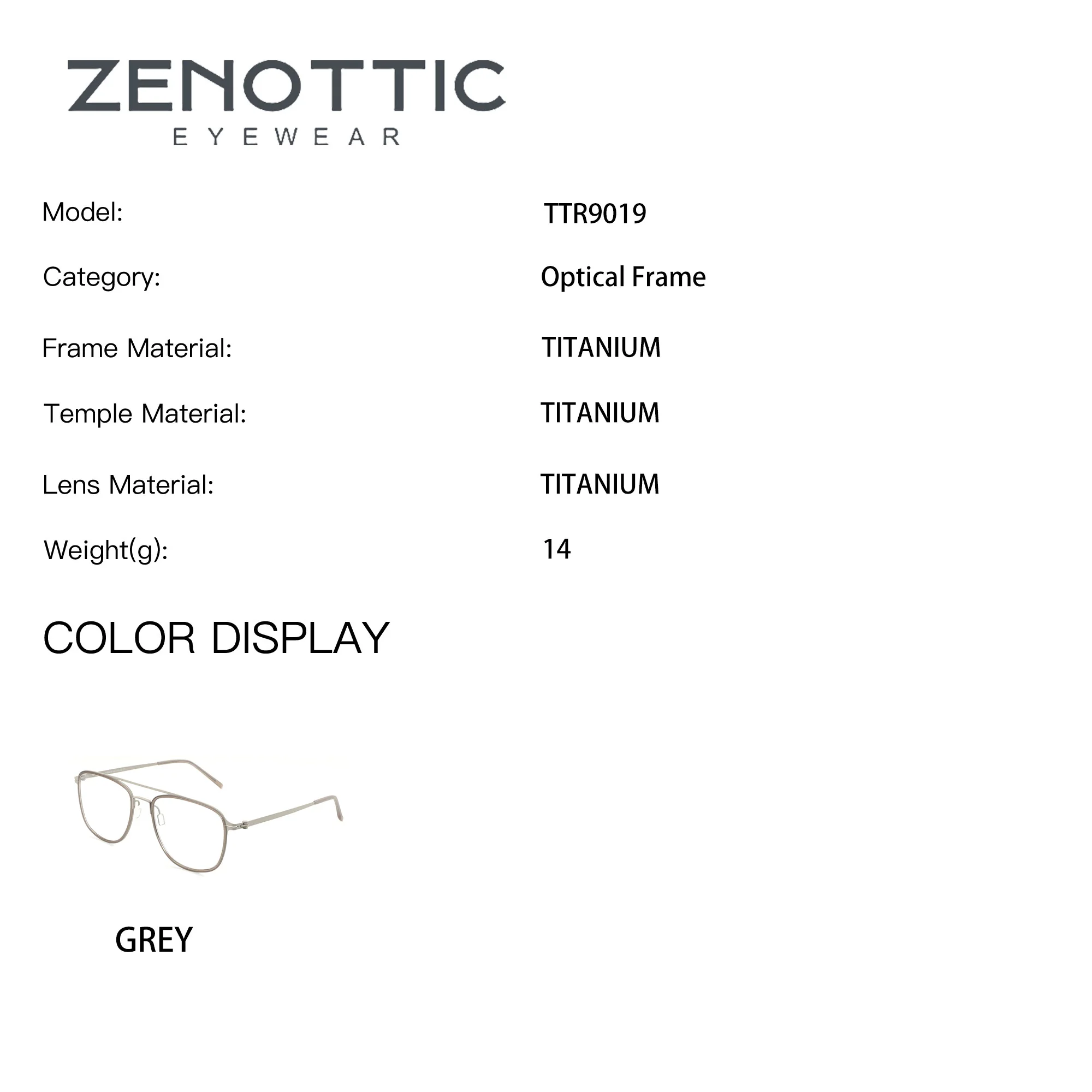 ZENOTTIC M Size Titanium Prescription Glasses with Myopia Degree Men Anti Blue Light Pilot Progressive Optical Graduated Lenses