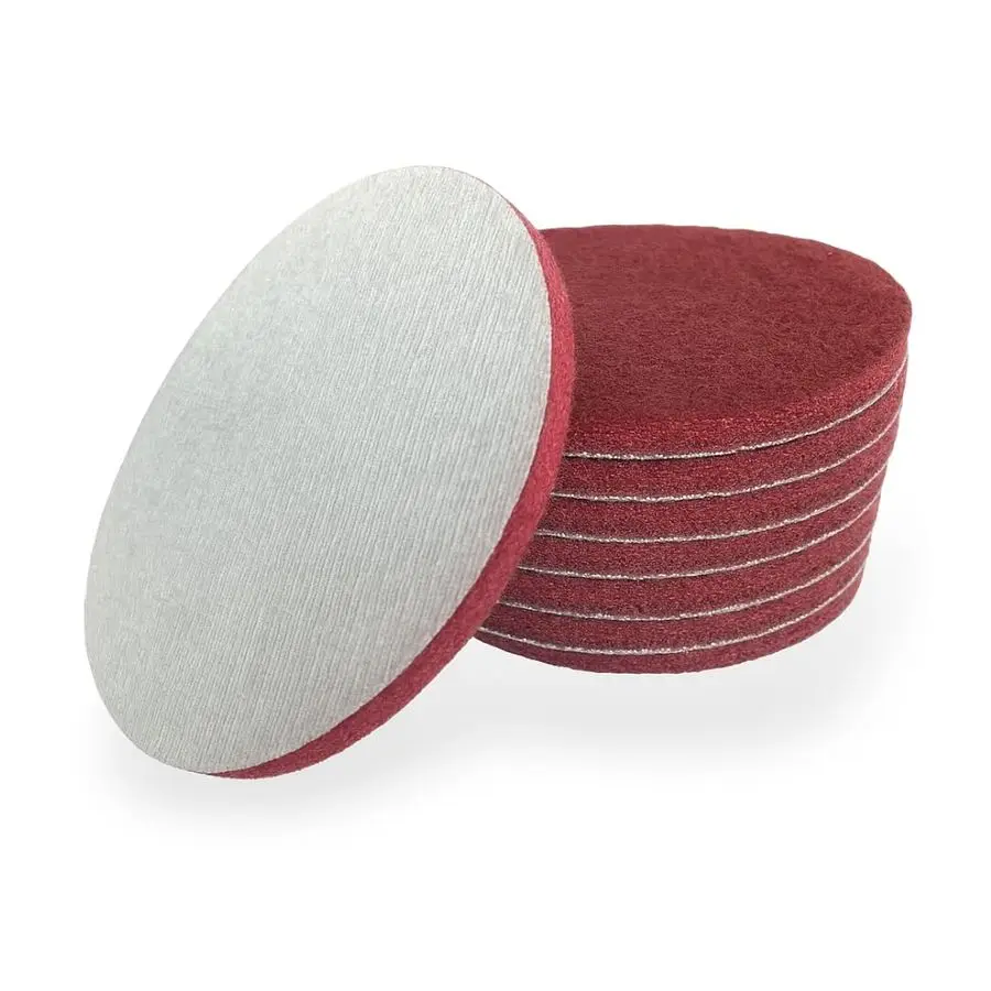 

6 Scuffing Pads, Hook amp Loop for Orbital Dual Action Sanders Red 8 Pack