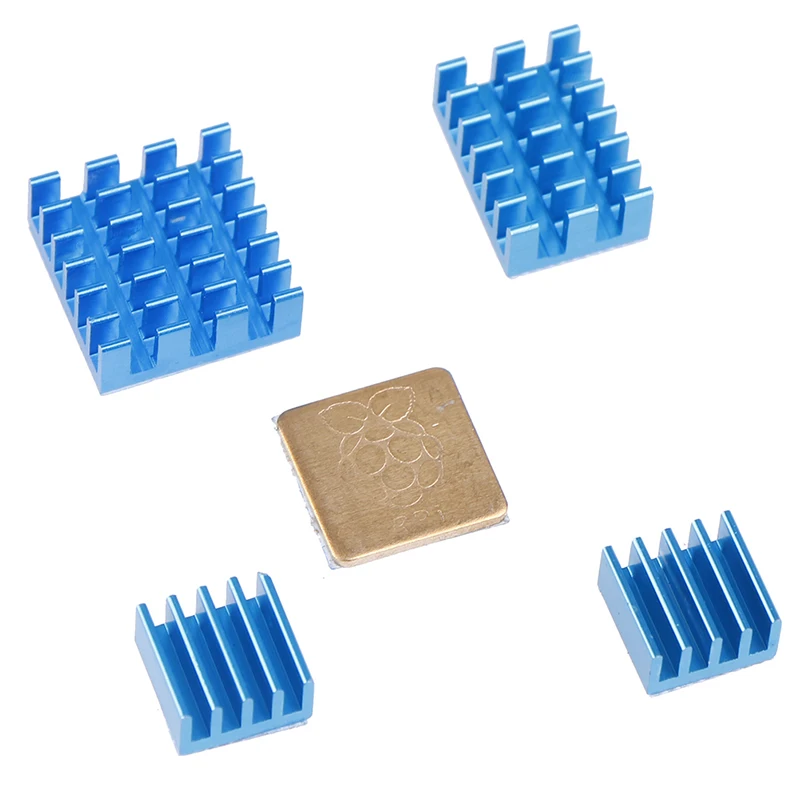 5Pcs Voor Raspberry Pi 2/3/4 3B + 4B Aluminium Heatsink Radiator Cooler Kit Voor Raspberry Pi 4 (Goud) - afbeelding 1