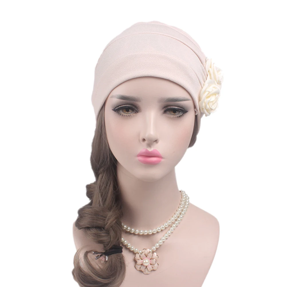 

Chemotherapy Cap Hat Women Cap Cotton Beanie Turban Soft Comfort Elastic Warm Daily Sleep Postpartum Headscarf