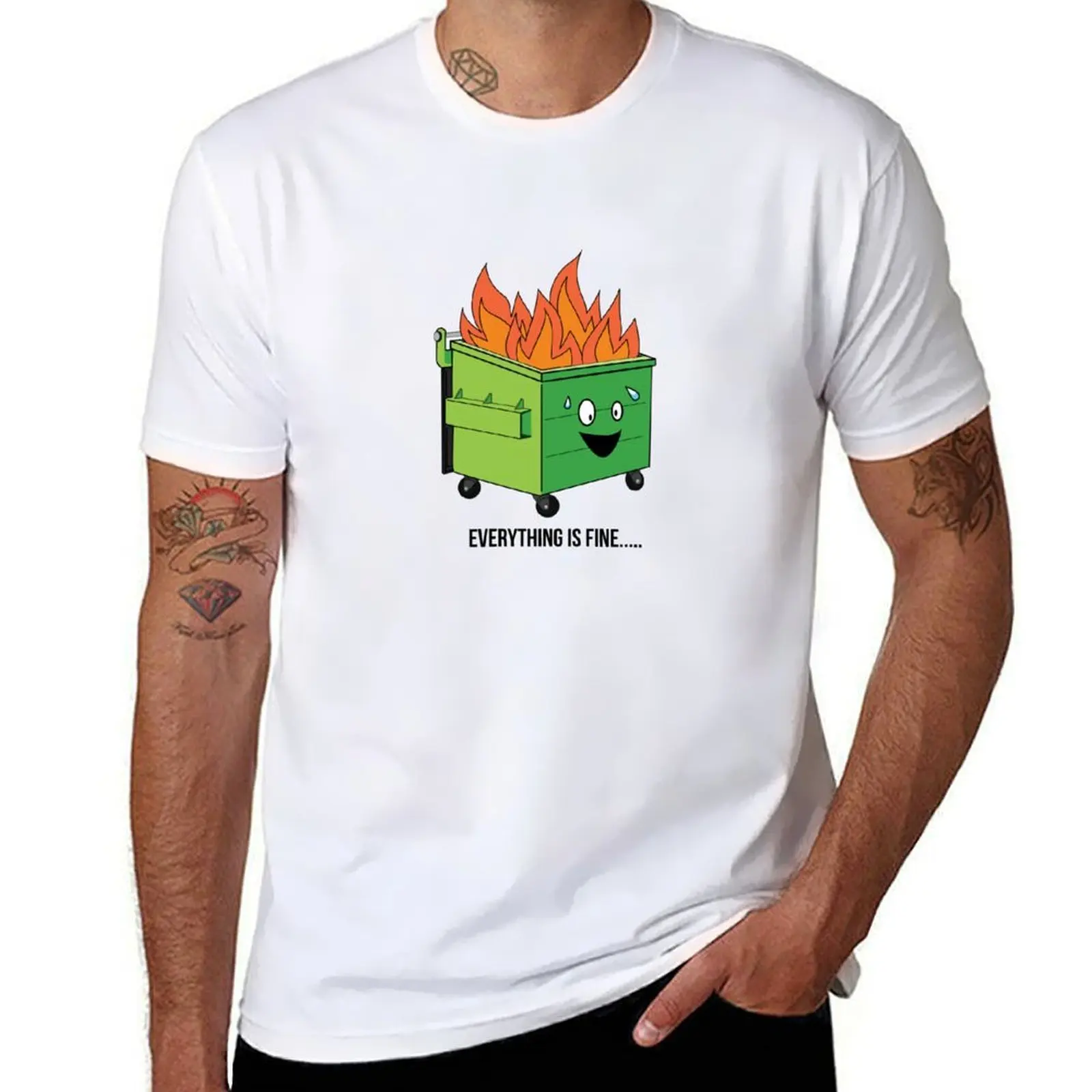 

Dumpster Fire T-Shirt men t shirt cotton 100% t shirts for man pack white T-Shirt